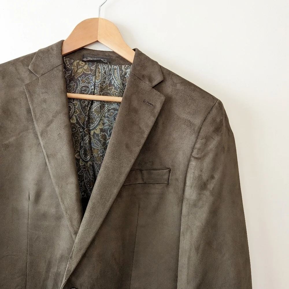 Lauren Ralph‎ Lauren Brown Faux Suede Sport Coat Blazer Size 40R